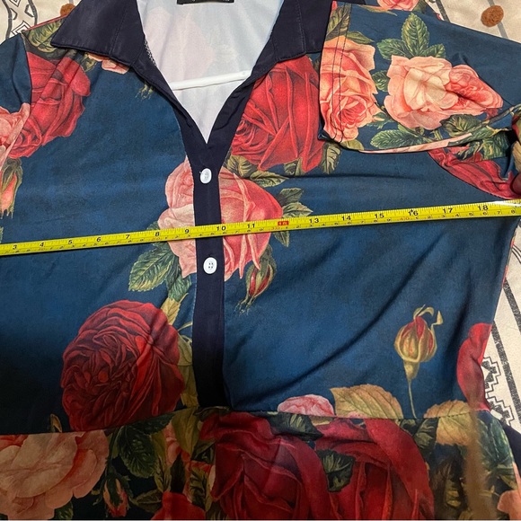 Navy Floral Dress - Picture 6 of 7